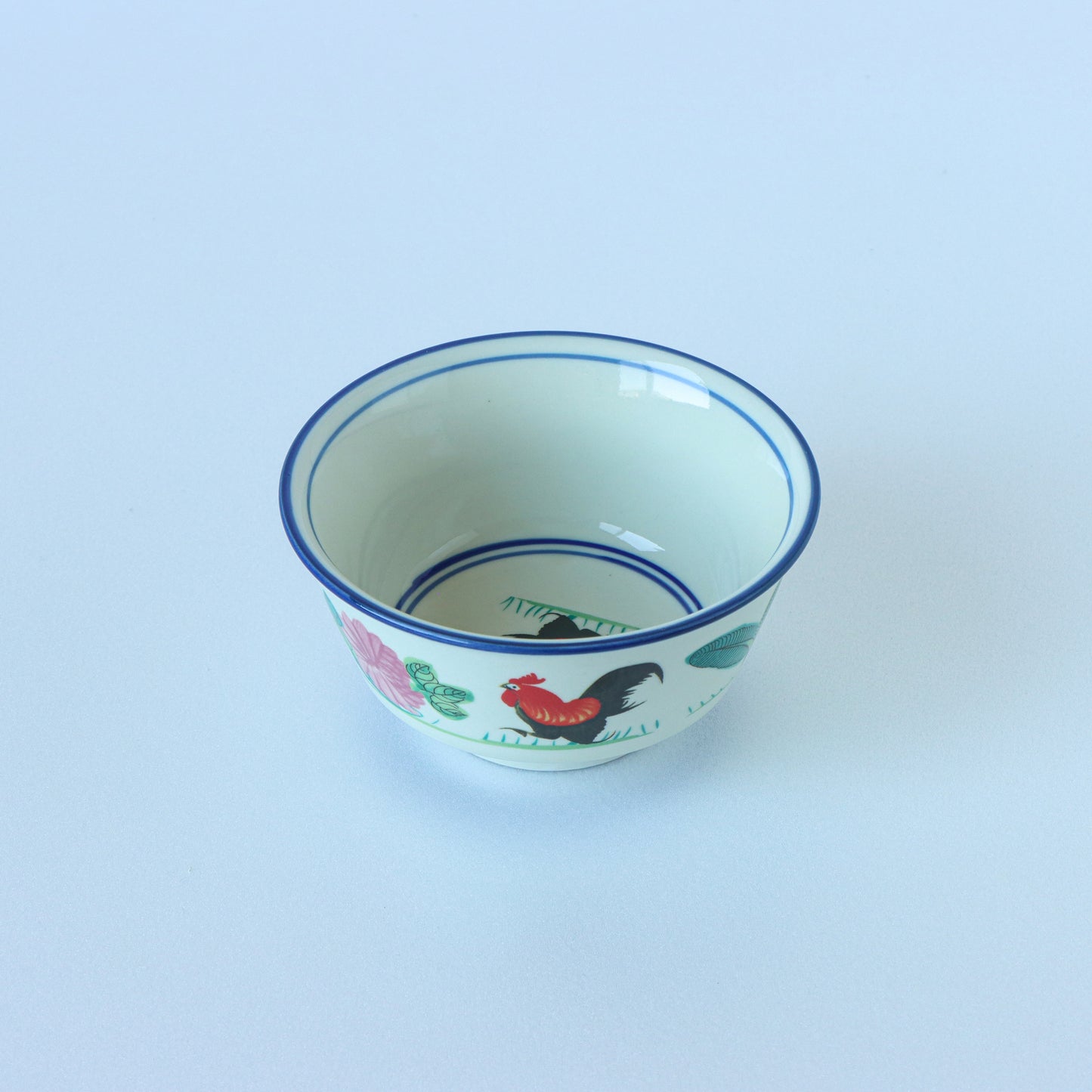 マレーシアから来たボウル ふち青/プラナカン食器/オリエンタル雑貨/人気の日用品